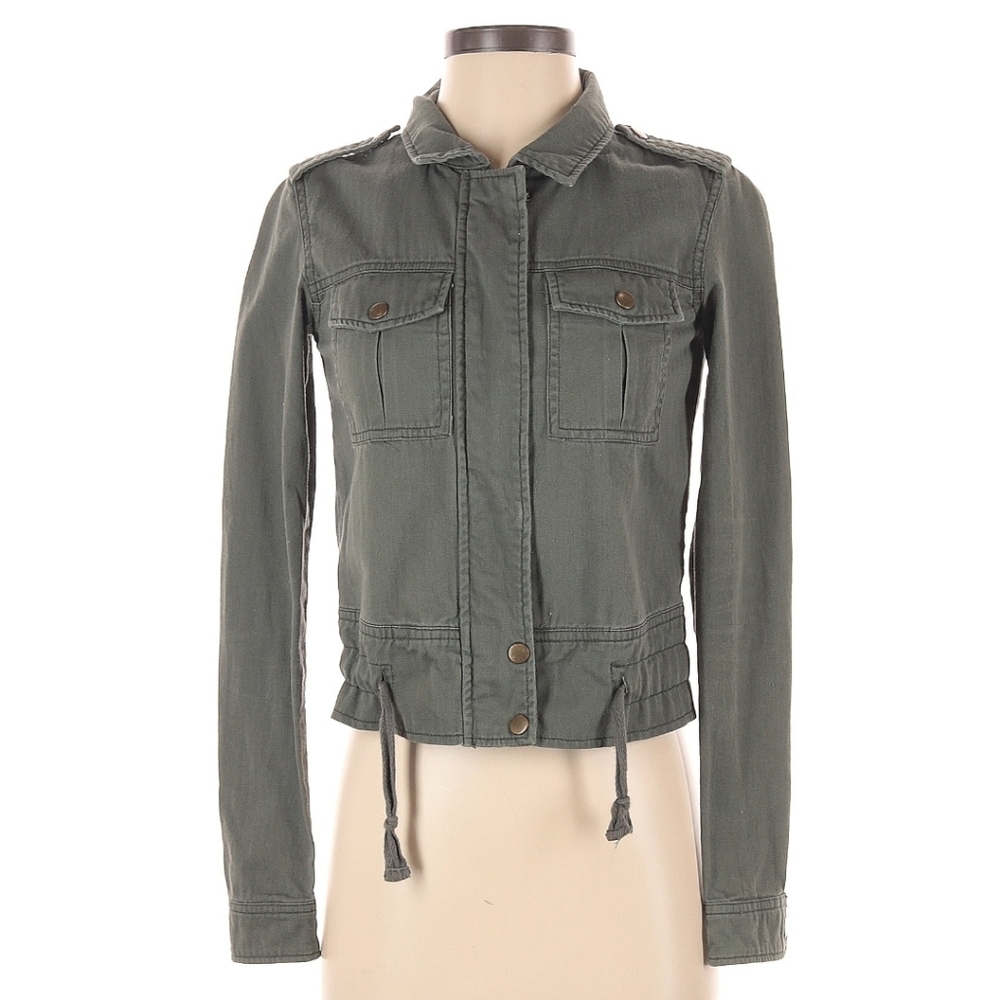 Rubbish Vintage Mudd Wash Army Green Jacket Size XS